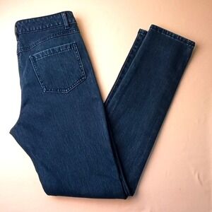 J.McLaughlin Jeans Size 6 Mid Rise Straight Leg Medium Dark Wash Classic Stretch